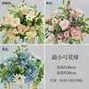Entrega de carro cerimônia janela arranjo de casamento coluna de flores enfeites de flores flores falsas 4s loja bem-vindo cartão de PVC papel coluna decoração
