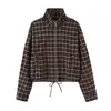 Fabricante de ropa para mujer transfronterizo al por mayor 2026 moda casual conjunto de chaqueta de cuadros y pantalones de falda ancha plisada