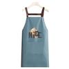 Delantal con Diseño de Oso, Impermeable y a Prueba de Aceite, para Uso en Cocina Doméstica, Unisex, Estilo Coreano, Adecuado para Cafeterías y Catering, Ropa de Trabajo Moderna y Sencilla