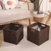Cesta de Armazenamento de Corda de Papel Personalizada, Dobrável Simples para Brinquedos e Lanches, Caixa de Armazenamento de Rattan, Cesta de Armazenamento Diversos