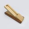 En stock se puede personalizar tallado de LOGO LOGO bambú madera maciza madera blanca arce caoba caja de regalo giratoria de madera para bolígrafos
