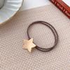 Ins Anel de Cabelo de Metal Simples Estrela de Cinco Pontas Corda de Cabelo Cyber Celebrity Hair Band Elegante All-match Love Pony Tail Hair Rope