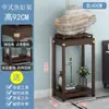 Soporte de exhibición de piedra, soporte para pecera, base, mesa auxiliar, mesa de rincón, soporte para plantas, sala de estar de madera maciza de pie