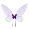 Cabello Liso de Fábrica Transfronterizo Amazon Accesorios para Fiestas Navideñas Decoración de Espalda Alas de Ángel Mariposa Colorida