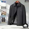 Abrigo de lana para hombre de otoño e invierno, chaqueta corta con cuello alto, que contiene cachemira, con forro de plumón desmontable, adecuado para uso business casual