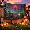 Decoraciones de tela colgantes personalizadas de Halloween para reuniones festivas, creando una atmósfera temática, fondo para sesiones de fotos y tela decorativa para puntos fotográficos