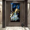Pintura Decorativa de Entrada Simples, Pintura Vertical de Porcelana de Cristal para Corredor, Decoração de Casa Minimalista com Veado, Luxo Leve