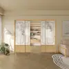 Puerta corredera de cristal de estilo canción con diseño de bambú de estilo chino nuevo y marco de madera natural para cocina, balcón y puerta divisoria de estudio - Fuente
