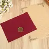 Papelería de sobre Carta de amor retro Sello de lacre Postal Estampado en caliente Duro Invitación de negocios Bolsa de sobre en blanco personalizada