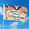 Bandeira Americana Transfronteiriça Série Águia do 250º Aniversário Festival do Dia da Independência Americana Tecido de Fundo para Decoração Externa