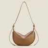 Bolsos para Mujer Nuevo Retro Gama Alta Súper Caliente Ins Nicho Bolso Dumpling Versátil Piel Suave Bolso de Hombro Cruzado