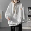 Sudadera High Street Americana para Hombre Otoño Ins Marca de Moda Versátil Holgada Rogue Sentido del Diseño Fresco Bloque de Color con Capucha Chaqueta Casual
