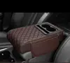 Funda de pasamanos de coche de uso general, cojín de almacenamiento multifuncional para coche, cojín elevador con portavasos, reposabrazos cómodo, interior de coche