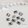 Rhinestones Rectangulares para Uñas Rhinestones de Ángulo Recto Cuadrados de Cuatro Esquinas Rhinestones de Azúcar Fondo Puntiagudo Rhinestones para Construcción de Uñas Decoraciones para Uñas Color Moonlight Paquete de 10