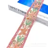 Organza Bordado Multicolor Código de Barras Estilo Étnico Retro Renda Bordada Estilo Fada Estilo Antigo Bordado 5CM de Largura