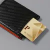 Portatarjetas Multifuncional Antimagnético de Fibra de Carbón de Bambú, Cartera Corta para Hombre con Múltiples Ranuras para Tarjetas, Porta Identificación, Porta Billetes de Dólar, Se Puede Imprimir con Logo