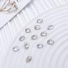 Rhinestones Blancos de Fondo Puntiagudo para Uñas, Rectangulares Blancos Transparentes Super Brillantes, de Forma Irregular, Vidrio Tipo Caramelo de Roca y Rhinestones de Forma Especial para Decoraciones de Uñas