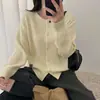 Cardigan de Tricô Estilo Francês Suave e Pequena Fragrância Feminino Primavera Outono Novo Elegante Solto Versátil Emagrecedor Jaqueta Suéter Top