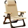 Silla Reclinable, Silla Plegable, Silla para Siesta para Uso en Casa, Silla Perezosa para Ocio, Silla de Balcón con Respaldo, Silla Portátil Perro de Mar, Taburete de Playa para Pesca