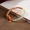 Jade Hetian Natural con Accesorios de Tigre Dulce Pulsera de Cera de Abeja Tan Nan Hong de Lao Shan Pulsera de Moda Qingshui para Mujer Novia