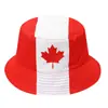 Este sombrero de pescador plegable unisex con estampado de bandera ofrece protección solar para los aficionados al deporte en eventos de partidos al aire libre.
