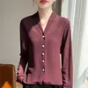 Elegante Camisa Nueva de Gasa Floral con Mangas Largas para Mujer, Cárdigan Delgado de Verano con Cuello en V, Chaqueta Texturizada Protectora del Sol