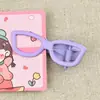 Pinza para el pelo con montura de gafas de color caramelo para niñas, linda pinza de pico de pato para flequillo y peinado del cabello suelto, accesorio de moda para el cabello de color macarrón