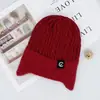 Chapéu de Lã Tricotado Masculino de Inverno para Exterior à Prova de Vento com Forro de Fleece, Espessado, para Ciclismo, Aquecimento ao Ar Livre, Comércio Exterior, Proteção para as Orelhas