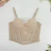 Diseño Francés Europeo Malla Encaje Espalda Hermosa Lencería Ropa Exterior Sexy Sexy Anti-Exposición Varilla de Pescado Sujetador Estilo Delgado