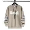 Sudadera con Letras Estampadas de Manga Larga para Hombre de la Marca Americana Street Fashion, para Otoño e Invierno, de Capa, Holgada, Cuello Redondo, Pulóver, Camiseta Base