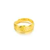 Kubo Color Arena Dorada Vietnamita Anillos de Oro para Pareja para Hombres y Mujeres, Anillos Chapados en Oro de 18K, Anillos Gruesos de Oro de Imitación Venta al por Mayor