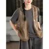 Chaleco de Bordado Pesado Vintage Chaqueta Corta para Mujer, Nueva Moda Primavera/Verano Estilo en Capas, Elegante Chaleco sin Mangas Bordado