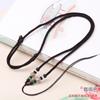 Cordão de contas Olho de Céu de Três Olhos amarrado Jade Jade Jade ágata literário brincar Xizang cordão homens e mulheres pingente tecido corda de abacaxi atacado