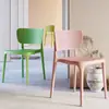 Silla de Comedor de Plástico para el Hogar Nórdico, Silla Sencilla de Ocio con Respaldo, Elegante Silla de Plástico para Escritorio y Negociación, Taburete para Exteriores