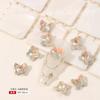Conhaque Ponta Branca Diamante de Formato Especial Fantasia Branco Manicure Diamante Borboleta Coração Açúcar de Rocha Vidro K9 Joia de Unha Diamante
