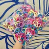 500 Pacotes Argola de Toalha Sem Costura Elástico de Cabelo Infantil Elástico de Cabelo para Bebê Não Danifica o Cabelo Corda de Cabelo Anel de Polegar Corda de Cabeça para Meninas