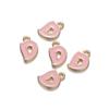 Colgante de letra de aleación con gota de aceite de personalidad creativa, color, broche lindo, accesorios, pulsera, collar, material para colgante DIY