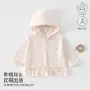 Roupas infantis roupas de viagem ao ar livre verão finas respiráveis roupas de bebê proteção solar cardigã jaqueta com capuz manga longa