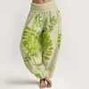 Pantalones Casuales Versátiles de Moda Estilo Nuevo 3D Estampado Digital Europeo y Americano Transfronterizo Pantalones Tailandeses para Mujer de Algodón Puro Estampado Directo Pantalones Largos de Primavera y Verano