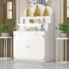 Mesa de Ofrendas Estilo Tibetano de Tres Niveles Sala de Estar Nuevo Estilo Chino Hogar Altar de Incienso Santuario Altar de Buda de Tres Niveles Salón Altar de Práctica Taoísta Nicho Budista Estatua de Buda