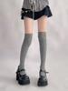 Calcetines para Mujer Color Crema con Costuras Sobre la Rodilla Primavera y Otoño Ins Japonés de Moda Caña Larga Muslo Micro-presión Caña Alta Calcetines Uniforme Largo