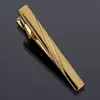 Direto da fábrica ouro masculino formal de negócios gravata curta clipe simples moda gravata clipe de ferro 5cm