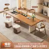 Juego de mesa de té y sillas de madera maciza para uso doméstico, diseño minimalista moderno, mesa de té de estilo nuevo para preparar té, adecuada para el hogar, lujo ligero, recepción y uso de oficina