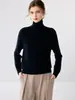 Nueva colección de otoño e invierno: suéter de cachemira pura para mujer, prenda de alta calidad, diseño de cuello alto, capa interior cálida, capa base elegante y versátil