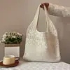 Bolsa de playa informal estilo perezoso, bandolera, tejida a mano de paja, gran capacidad, para vacaciones, hueca