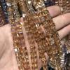 Nuevas cuentas sueltas de cristal cuadradas tridimensionales naturales de 6 mm, diversas cuentas de vidrio, pulseras, collares, accesorios de joyería, venta al por mayor