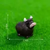 Paisagem em miniatura, série realista de fazenda de vacas em preto e branco, acessórios de decoração DIY de garrafa ecológica, miniaturas de resina