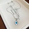 Collar con colgante de calabaza con incrustaciones de circonita y técnica de goteo de aceite para otoño e invierno, sensación de lujo ligero y alta gama, cadena para la clavícula, joyería versátil de nicho para el día a día de las mujeres