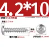 Tornillos Autorroscantes de Acero Inoxidable 316, Cabeza Redonda Cruz, Tornillos para Madera Cabeza Plana Extendida, Cabeza Grande, Mm2M3M4M5M6