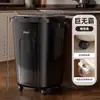 Cubo de basura para el hogar, contenedor de almacenamiento móvil de gran capacidad con ruedas para sala de estar, baño y inodoro, cesta de basura engrosada
